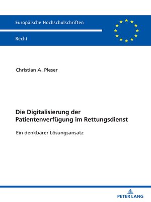 cover image of Die Digitalisierung der Patientenverfügung im Rettungsdienst